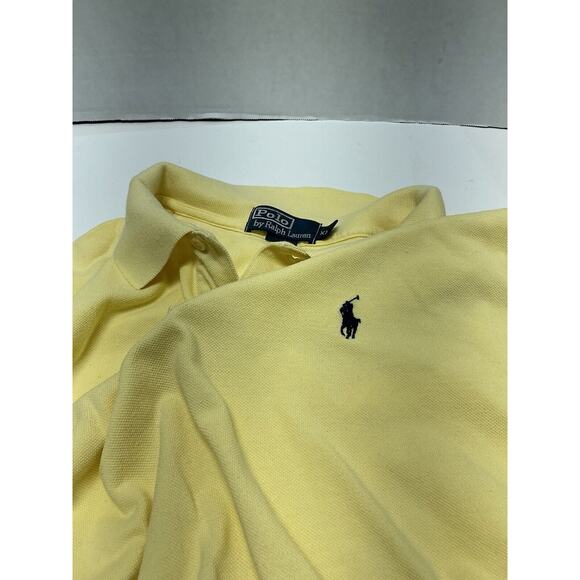Ralph Lauren Polo Shirt Mens XXL Yellow Pony Rugby Preppy Casual Classic Adult‎ - Picture 1 of 6
